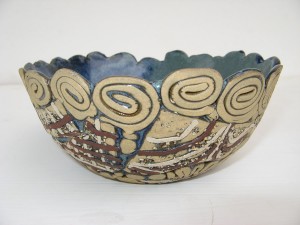 Press moulded bowl made by student