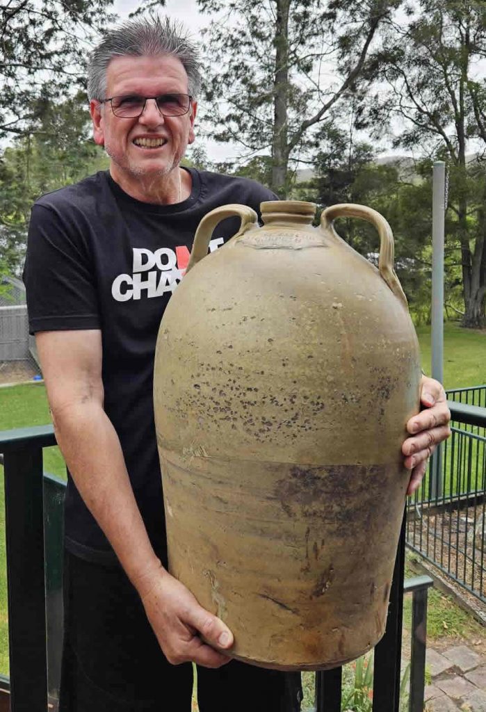 Ten gallon bottle made at Greta Pottery Burton-in-Lonsdale